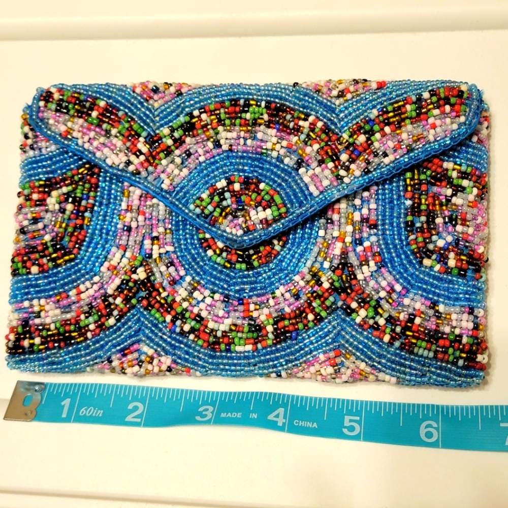 Beaded Handmade Indonesia Small Clutch Purse - NWOT - never used